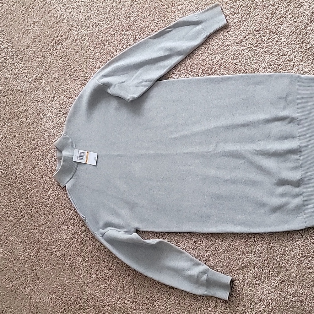 Michael Kors Sweater Dress Pearl Heather Grey Size S